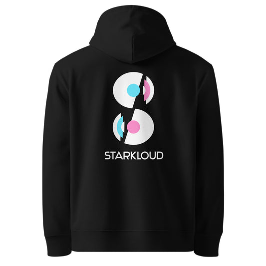 STARKLOUD Crew Unisex Hoodie White Logo Back